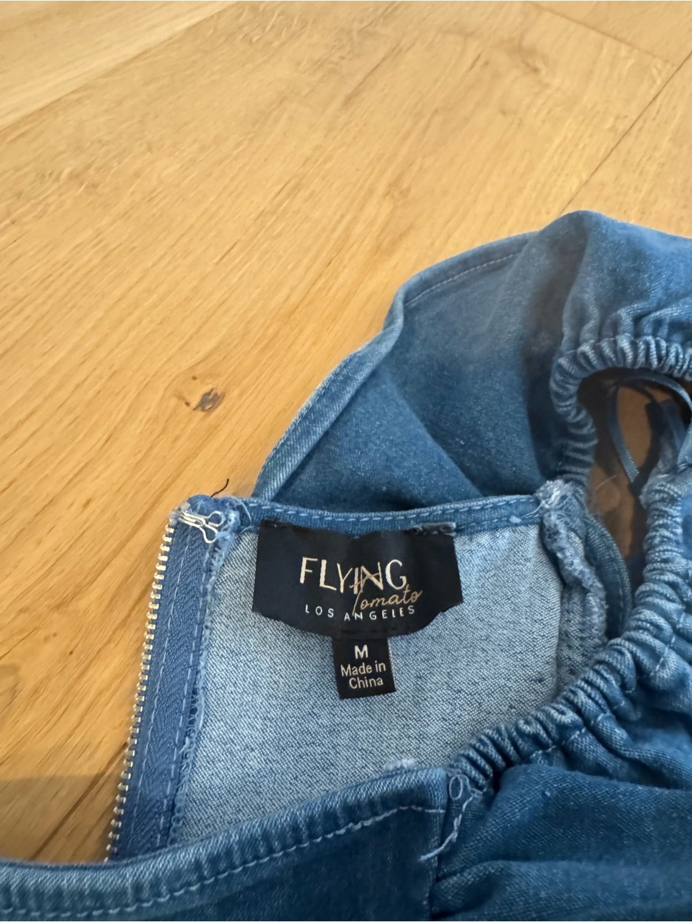 Flying Tomato Blue Ruffle Strap Mini Dress - Picture 5 of 5